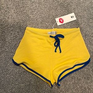 Yellow Wildfox shorts NWT